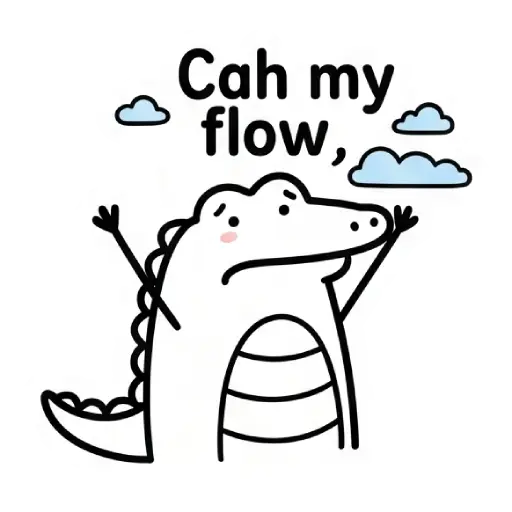 florak stickers, cute, funny, stickers, WhatsApp stickers, sticker pack, Alligator (11)